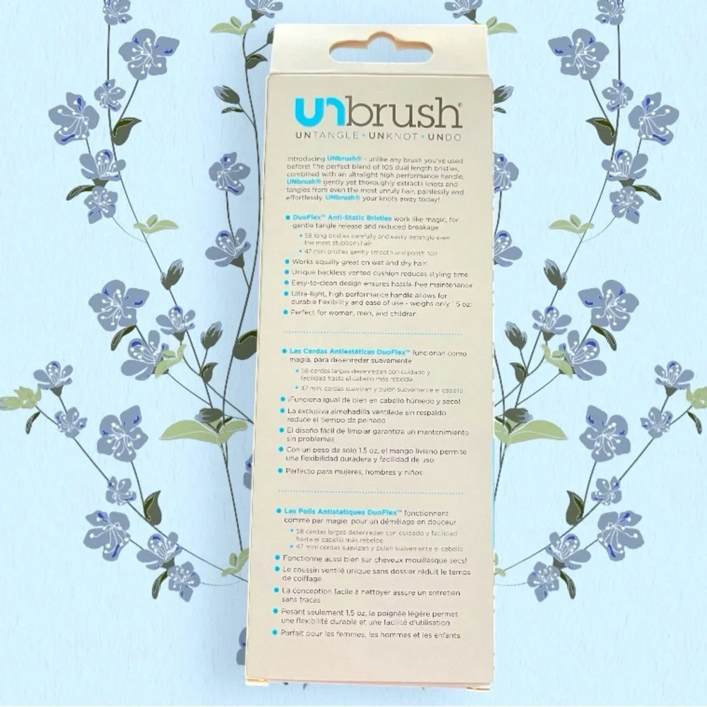 NIB Untangle-Unknot- Undo Unbrush Detangler Brush